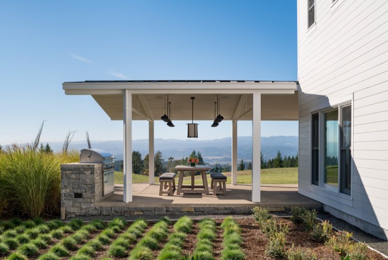 Curb appeal exterior photograph of a California home
