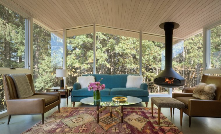 Interior real estate photography of a living space, California listing